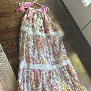Floral Paisley Kids Dress with Pink Accents by Zimmerman